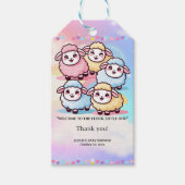 Schattige Kawaii Little Lamb Baby shower Cadeaulabel (Voorkant)