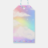 Schattige Kawaii Little Lamb Baby shower Cadeaulabel (Achterkant)