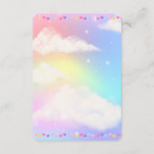 Schattige Kawaii Little Lamb Baby shower Informatiekaartje (Achterkant)