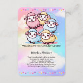 Schattige Kawaii Little Lamb Baby shower Informatiekaartje (Voorkant)