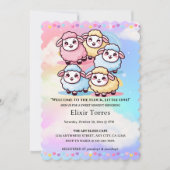 Schattige Kawaii Little Lamb Baby shower Kaart (Voorkant)