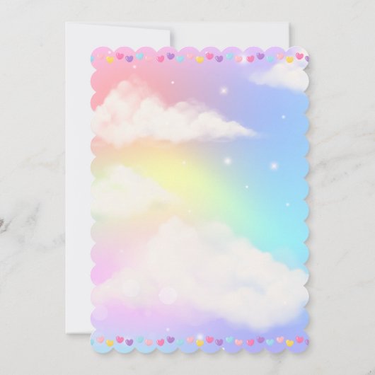 Schattige Kawaii Little Lamb Baby shower Kaart (Achterkant)