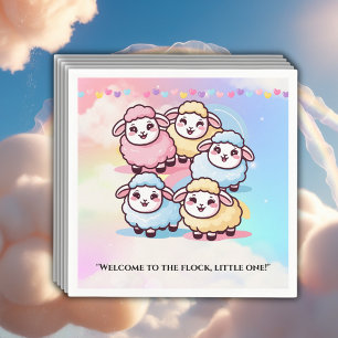 Schattige Kawaii Little Lamb Baby shower Servet
