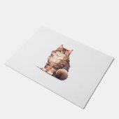 Schattige Kawaii Maine Coon Big Cat Deurmat (Schuin)
