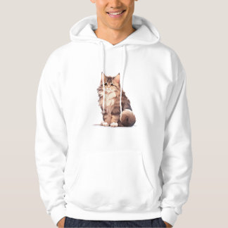 Schattige Kawaii Maine Coon Big Cat Hoodie