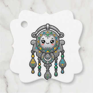 Schattige Kawaii Marokkaanse Amazigh Tazarzit Zilv Bedankjes Labels