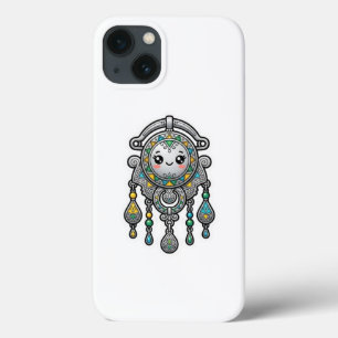 Schattige Kawaii Marokkaanse Amazigh Tazarzit Zilv Case-Mate iPhone Case