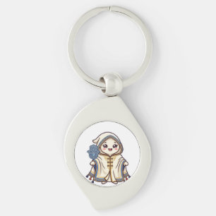 Schattige Kawaii Marokkaanse Barnous Cape en Khams Sleutelhanger