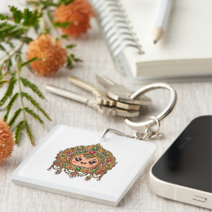 Schattige Kawaii Marokkaanse Bruidskroon TraditieS Sleutelhanger