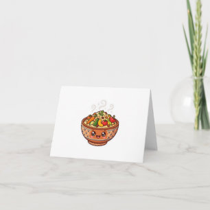 Schattige Kawaii Marokkaanse Couscous Kom Sticker Bedankkaart