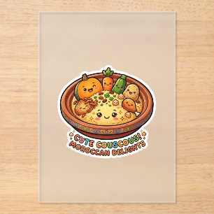 Schattige Kawaii Marokkaanse Couscous Vrijdag Gath Acryl Uitnodigingen