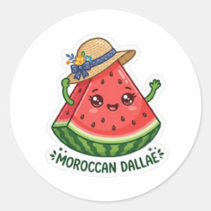 Schattige Kawaii Marokkaanse Dallae Traditionele S Ronde Sticker