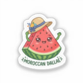 Schattige Kawaii Marokkaanse Dallae Traditionele Z Sticker (Voorkant)