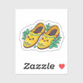 Schattige Kawaii Marokkaanse Gele Babouche Slipper Sticker (Vel)