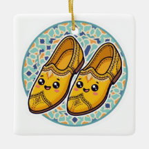 Schattige Kawaii Marokkaanse Gele Belgha Schoenen 