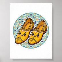 Schattige Kawaii Marokkaanse Gele Belgha Schoenen 