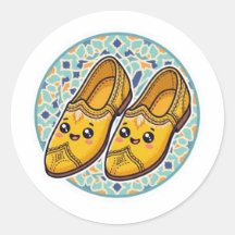 Schattige Kawaii Marokkaanse Gele Belgha Schoenen 