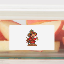 Schattige Kawaii Marokkaanse Guerab Waterdrager St Labels