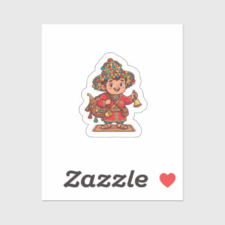 Schattige Kawaii Marokkaanse Guerab Waterdrager St Sticker