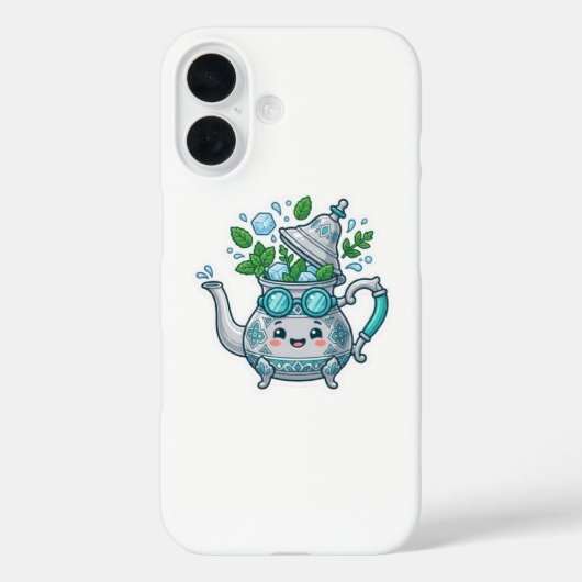 Schattige Kawaii Marokkaanse IJsthee Sticker Case-Mate iPhone Case (Achterkant)