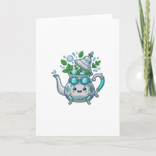 Schattige Kawaii Marokkaanse IJsthee Zomer BSticke Kaart