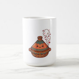 Schattige Kawaii Marokkaanse Tajine Voedsel Cultur Koffiemok