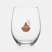 Schattige Kawaii Marokkaanse Tajine Voedsel Cultur