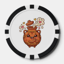 Schattige Kawaii Marokkaanse Tanjia Kleipot Voedse
