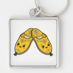 Schattige Kawaii Marokkaanse Theepot & Munt Thee S Sleutelhanger