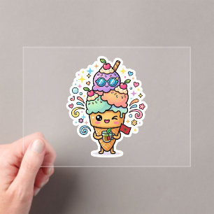 Schattige Kawaii Marokkaanse Zomer Ijs Munt Thee B Acryl Uitnodigingen