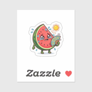 Schattige Kawaii Marokkaanse Zomer Watermeloen Dal Sticker