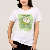 Schattige Kawaii Matcha Latte Tri-Blend Shirt (Voorkant)