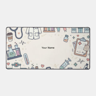 Schattige Kawaii Medische Doodles Bureaumat