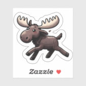 Schattige Kawaii Moose Sticker (Vel)