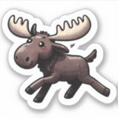 Schattige Kawaii Moose Sticker (Voorkant)