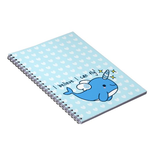 Schattige Kawaii Narwhal-laptop Notitieboek (Rechterzijde)
