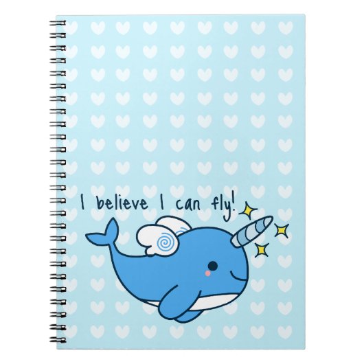 Schattige Kawaii Narwhal-laptop Notitieboek (Voorkant)