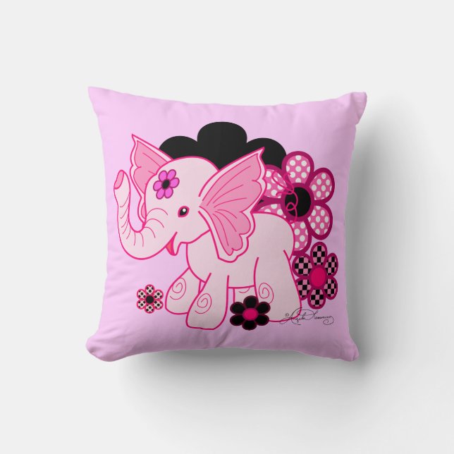 Schattige Kawaii Olifant Kussen (Voorkant)