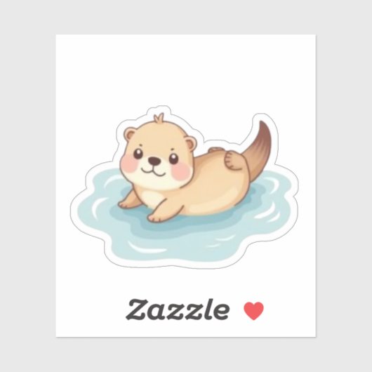 Schattige Kawaii Otte Sticker (Vel)