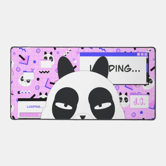 Schattige Kawaii Paarse Panda Beer Bureaumat (Voorkant)