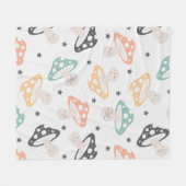 Schattige Kawaii Paddenstoel Fleece Deken (Voorkant (Horizontaal))
