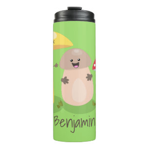 Schattige kawaii paddestoel schimmel thermosbeker
