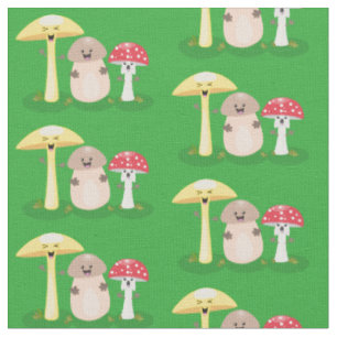 Schattige kawaii paddestoel stof