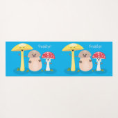 Schattige kawaii paddestoel yogamat (Achterkant (horizontaal))