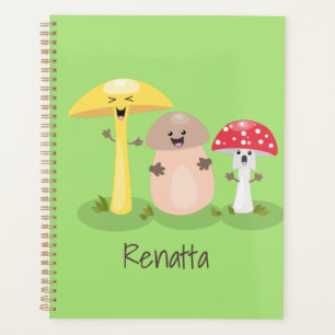 Schattige kawaii paddestoel zwam planner