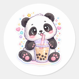 Schattige Kawaii Panda Boba Thee Sticker   Aardige