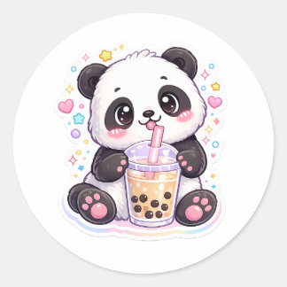 Schattige Kawaii Panda Boba Thee Sticker | Aardige