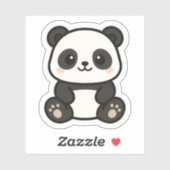 Schattige Kawaii Panda Cartoon Sticker (Vel)