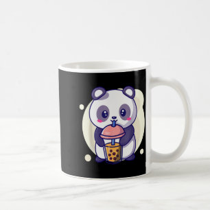 Schattige kawaii panda drinkt boba bubble tea kawa koffiemok
