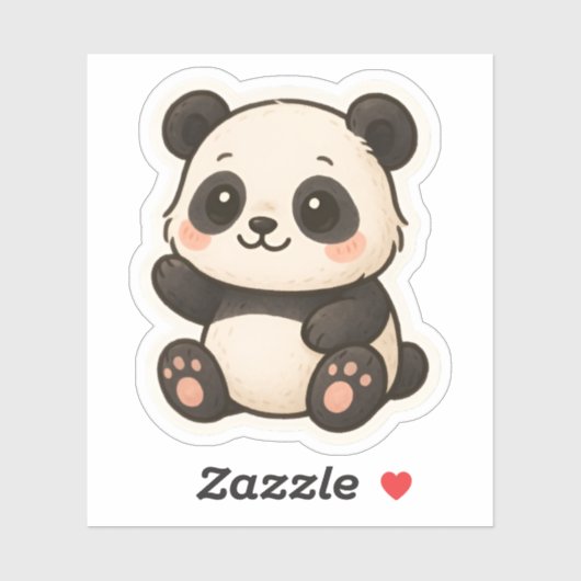 Schattige Kawaii Panda Sticker – Leuk beestje (Vel)